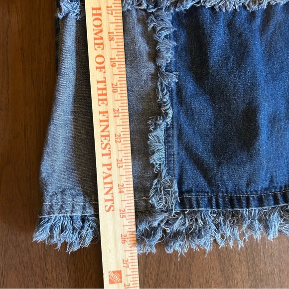 Vintage 90’s Princess Collection Denim Fringe Patchwork Dress Girls Size S 7/8 - Picture 11 of 11